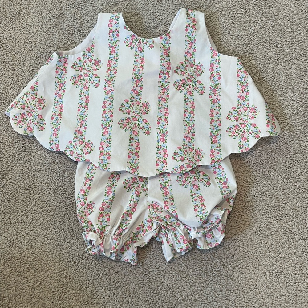 The Beaufort Bonnet Company Susanne Swing Top Set with Scalloped Shorts